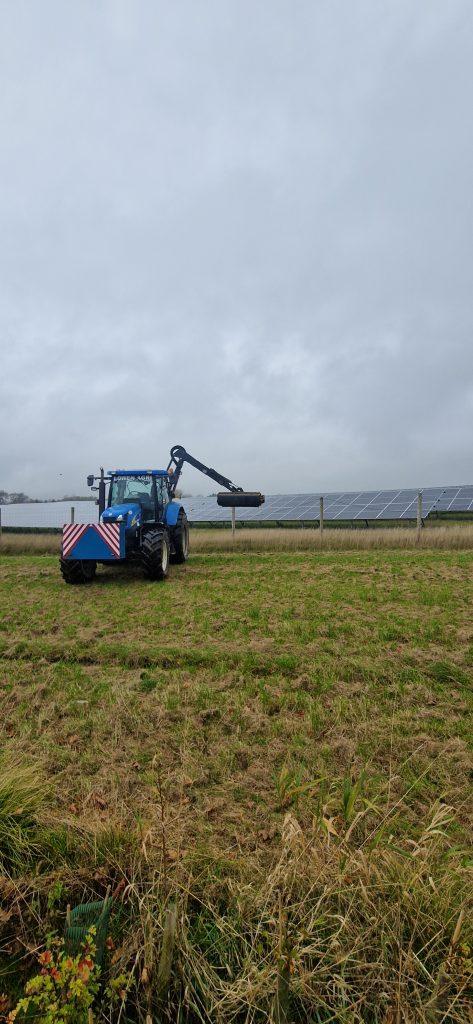 Solar farm hedge cutting 2